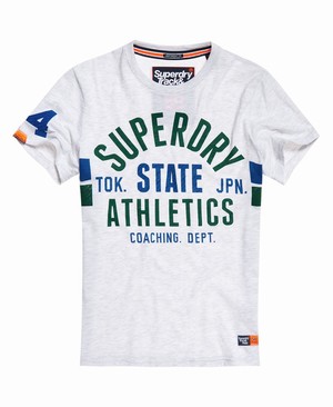 Superdry Track & Field Lite Tri Férfi Pólók Fehér | XSQRB2658